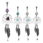 mcd525 belly rings surgical steel 316l belly button