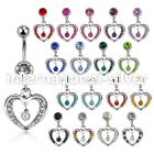 mcd571fr belly rings surgical steel 316l belly button