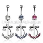 mcd589 belly rings surgical steel 316l belly button