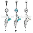 mcd601b belly rings surgical steel 316l belly button