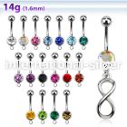 mcd624 belly rings surgical steel 316l belly button