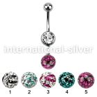 mcd626c belly rings surgical steel 316l belly button