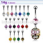mcd644 belly rings surgical steel 316l belly button