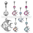 mcd647 belly rings surgical steel 316l belly button