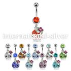 mcd687 belly rings surgical steel 316l belly button
