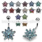 mcd692 belly rings surgical steel 316l belly button