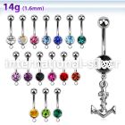 mcd699 belly rings surgical steel 316l belly button