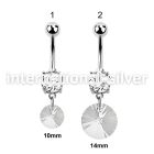 mcd717 belly rings surgical steel 316l belly button