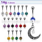 mcd730 belly rings surgical steel 316l belly button