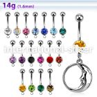 mcd733 belly rings surgical steel 316l belly button