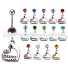mcdhrc5 belly rings surgical steel 316l belly button