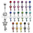 mcdstky belly rings surgical steel 316l belly button