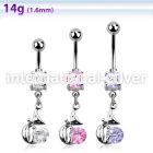 mcdz378 belly rings surgical steel 316l belly button