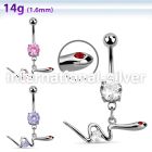 mcdz729 belly rings surgical steel 316l belly button
