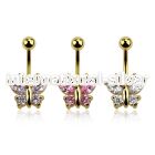 mdgz321 belly rings anodized surgical steel 316l belly button