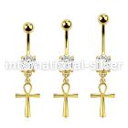 mdgz769 anodized steel belly button curved barbell cz ankh