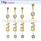 mdk701 belly rings anodized surgical steel 316l belly button
