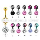 mdkz407 belly rings anodized surgical steel 316l belly button