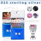 mgcz5m fake illusion body jewelry silver 925 belly button