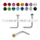nlc surgical steel nose stud 2mm round gem