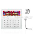 npscs l shape nose studs silver 925 nose