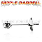 npsh2 straight barbells surgical steel 316l nipple