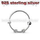 nr27 nose hoop silver 925 nose