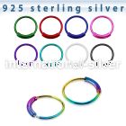 ns02bl nose hoop silver 925 nose