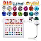 ns19mx l shape nose studs silver 925 nose