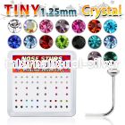 ns6mx l shape nose studs silver 925 nose