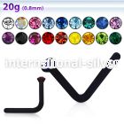 nsack1 l shape nose studs acrylic body jewelry nose