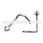 nscn l shape nose studs surgical steel 316l nose