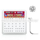 nsp14cx l shape nose studs silver 925 nose