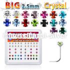 nsp19mx l shape nose studs silver 925 nose