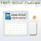 nsx18b1 l shape nose studs silver 925 nose