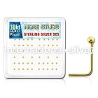 nsx18b l shape nose studs silver 925 nose