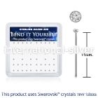ny6cxsw silver nose studs swarovski gem