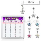 nyds16 bend it to fit nose studs silver 925 nose