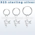phod42 925 silver ear ring ear stud piercing