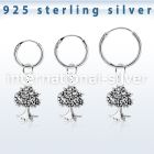 phod45 925 silver ear ring ear stud choose piercing