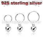 phod48 925 silver ear ring ear stud choose piercing