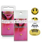 pkml5 fake illusion body jewelry silver 925 belly button