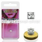 pkmq4 fake illusion body jewelry silver 925 belly button