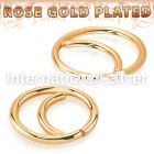 rssea18 rosegold plating silver seamless nose ring hoop moon
