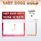 rszhc1 l shape nose studs gold nose
