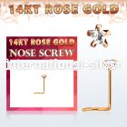 rszsc1 l shape nose studs gold nose