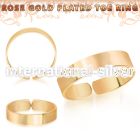 rt510 rose gold plating silver adjustable toe ring smooth