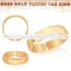 rt527 rose gold plating silver adjustable toe ring plain