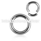 seg6 seamless segment rings surgical steel 316l ear lobe