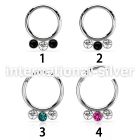segh16fx surgical steel seamless and segment rings ear lobe septum piercing